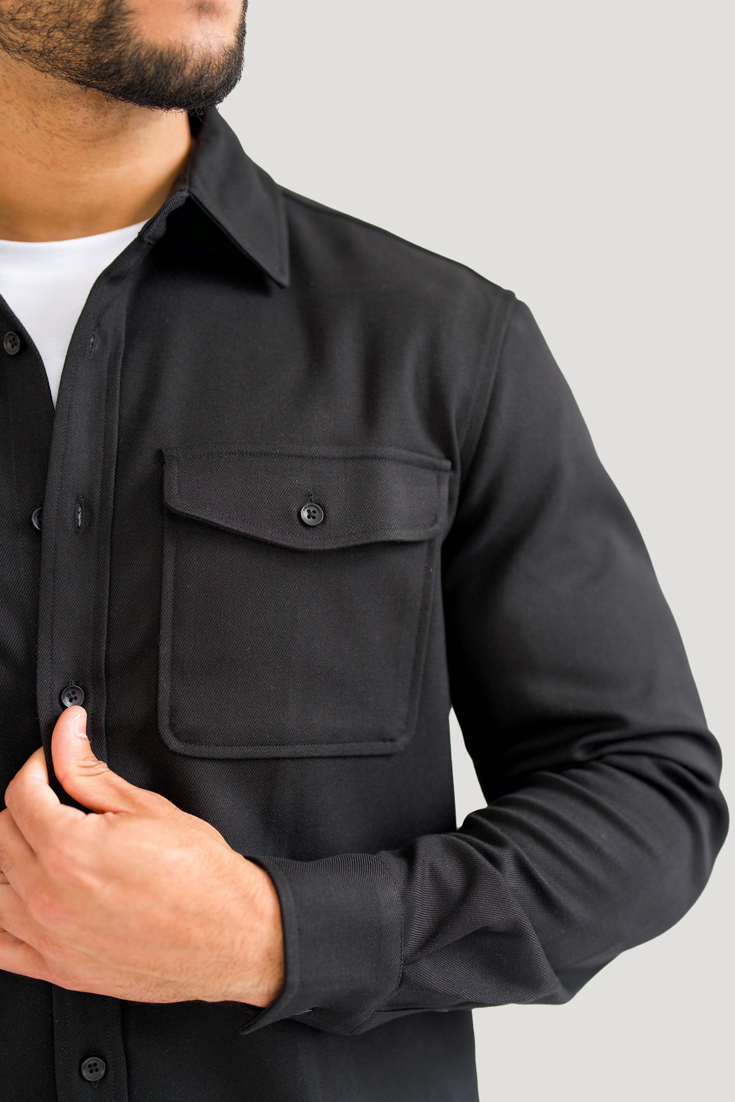 THE  MARQUE OVERSHIRT - BLACK