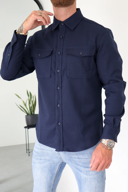 THE DANTE OVERSHIRT - NAVY BLUE