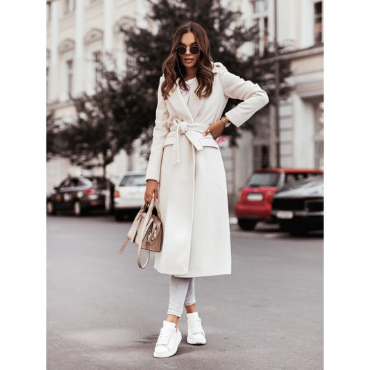 ELEGANCE - LONG TRENCH COAT WIT