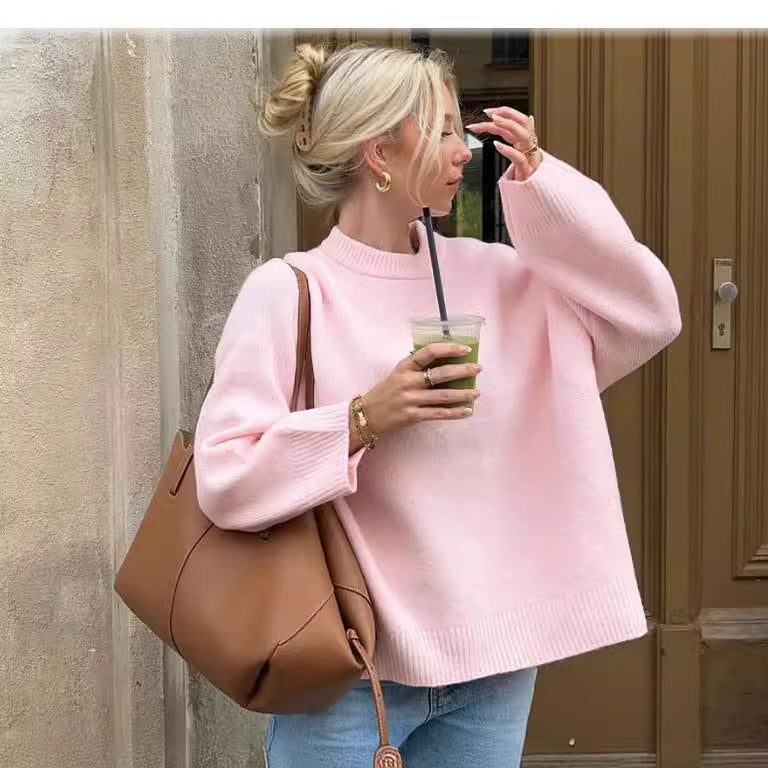 LONDON - COZY SWEATER ROZE